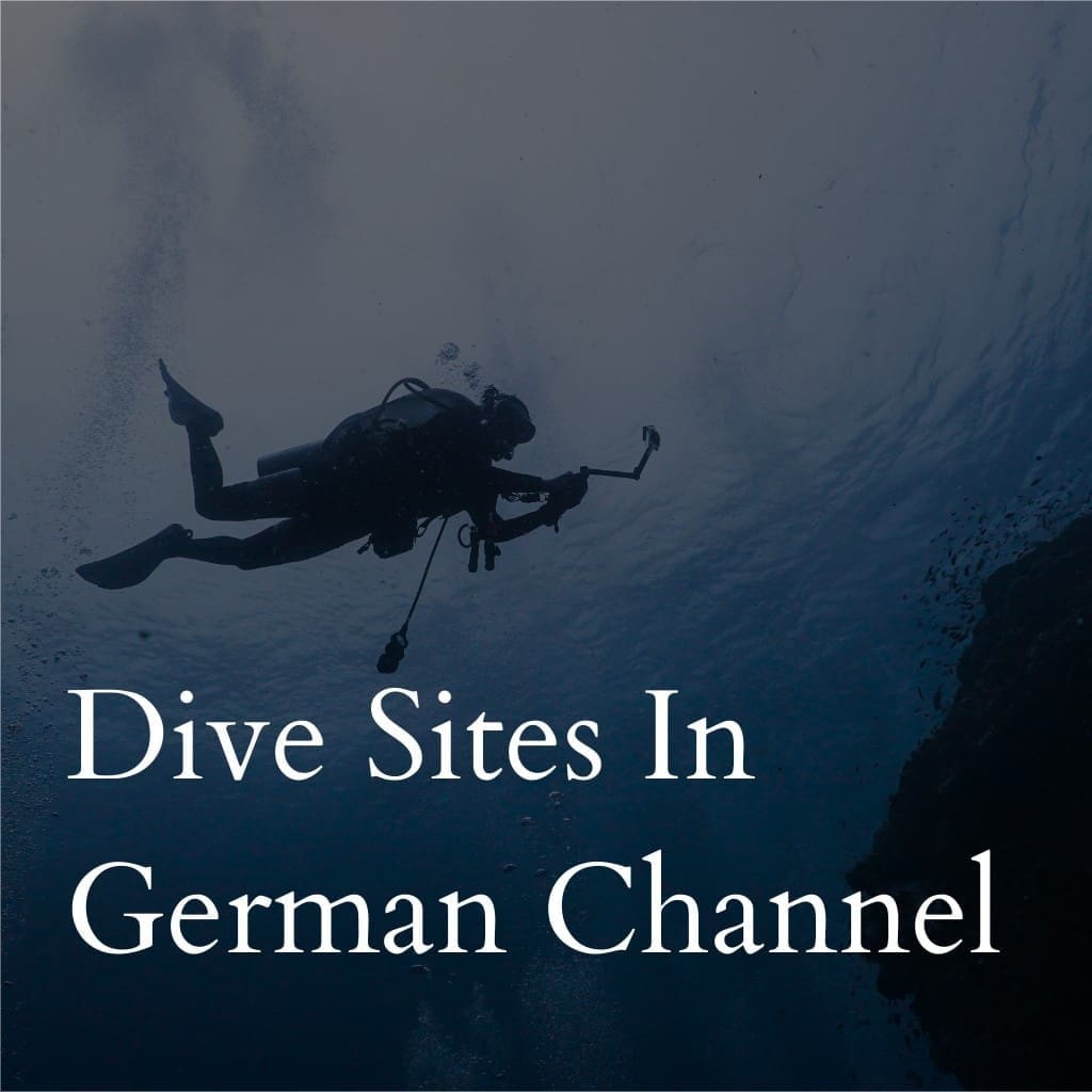 Scuba diver exploring underwater in German Channel