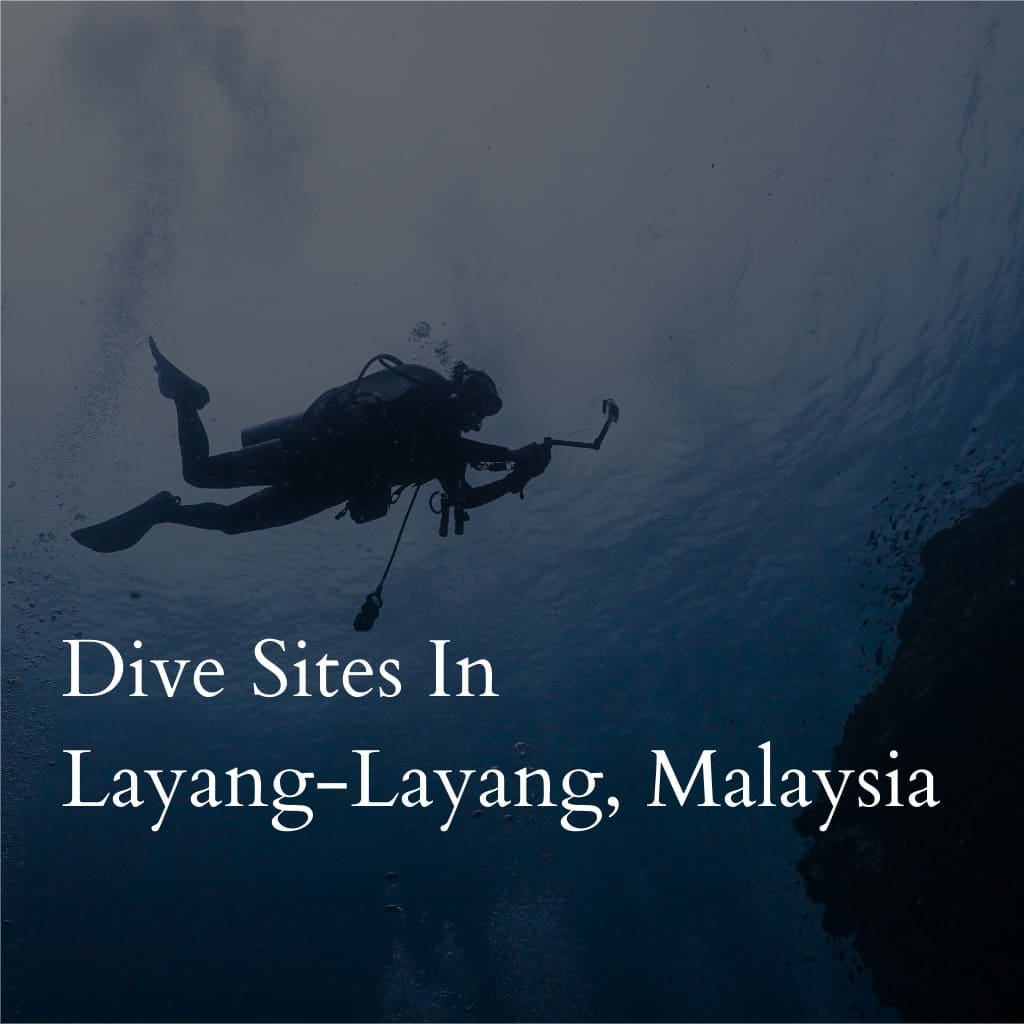 Scuba diver underwater near Layang-Layang, Malaysia